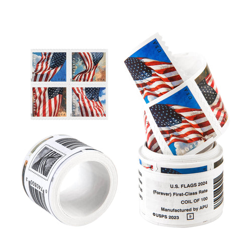 2024 US Flags Forever Postage Stamps: Booklets and Coils