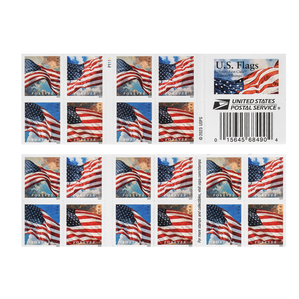 2024 US Flags Forever Postage Stamps: Booklets and Coils