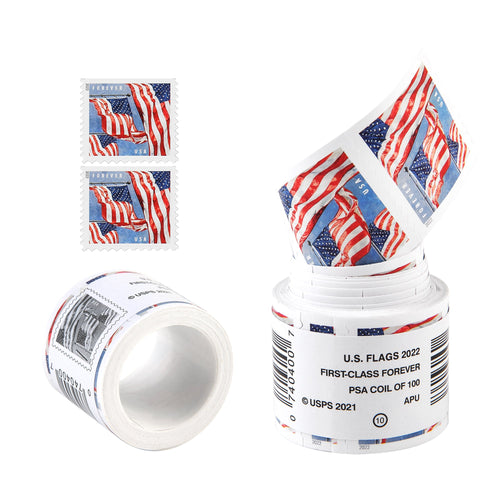 2022 US Flags Forever Postage Stamps available in Sheets and Coils