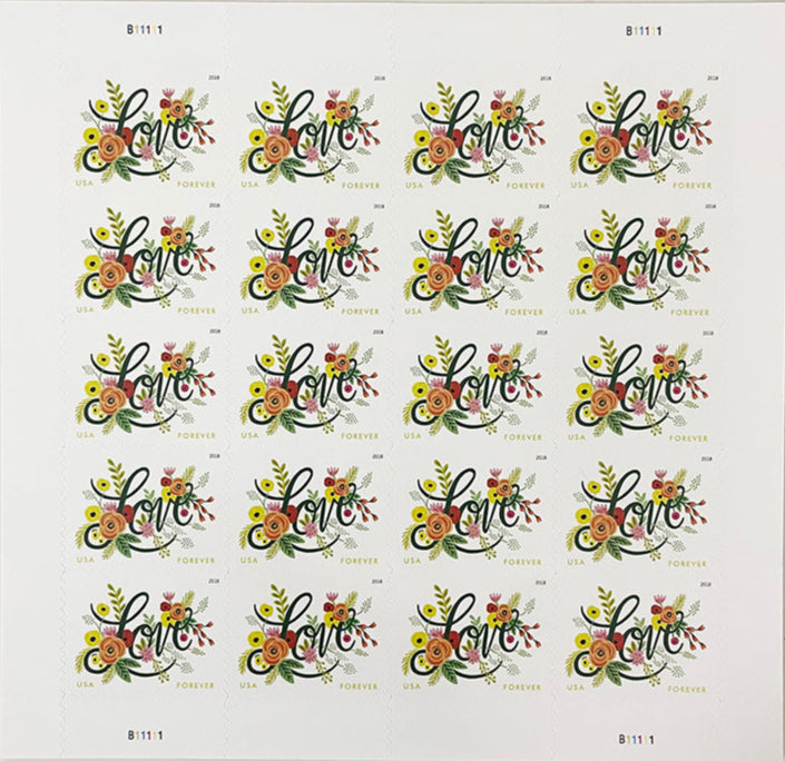 Love Flourishes Forever Postage Stamps