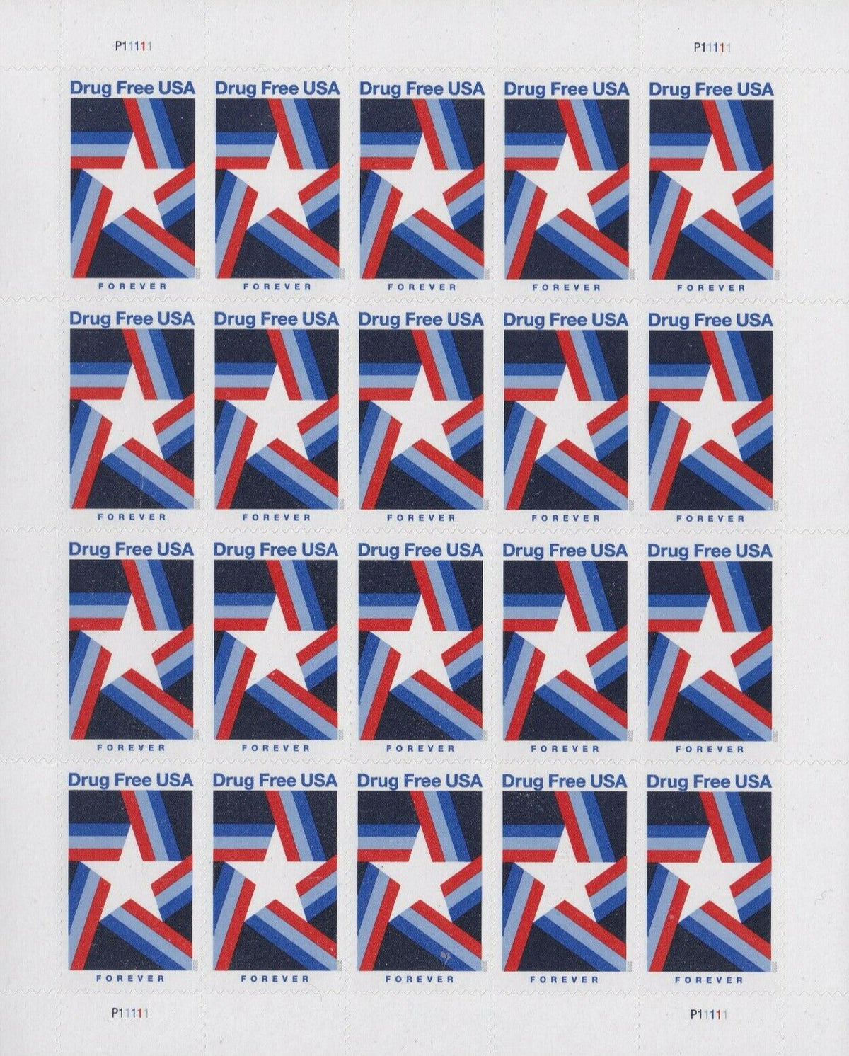 Drug Free Forever Postage Stamps