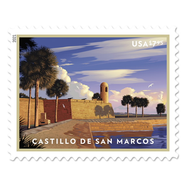 Historic Castillo de San Marcos Stamp Issued for USPS Priority Mail