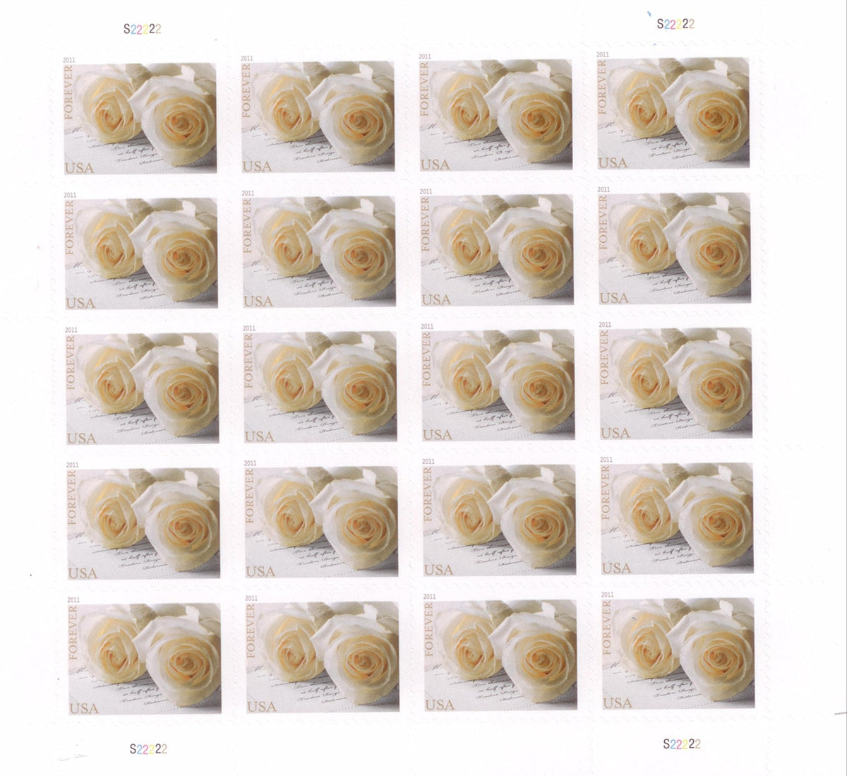 Wedding White Rose Forever Postage Stamps