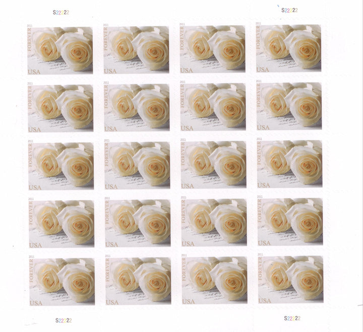 Wedding White Rose Forever Postage Stamps