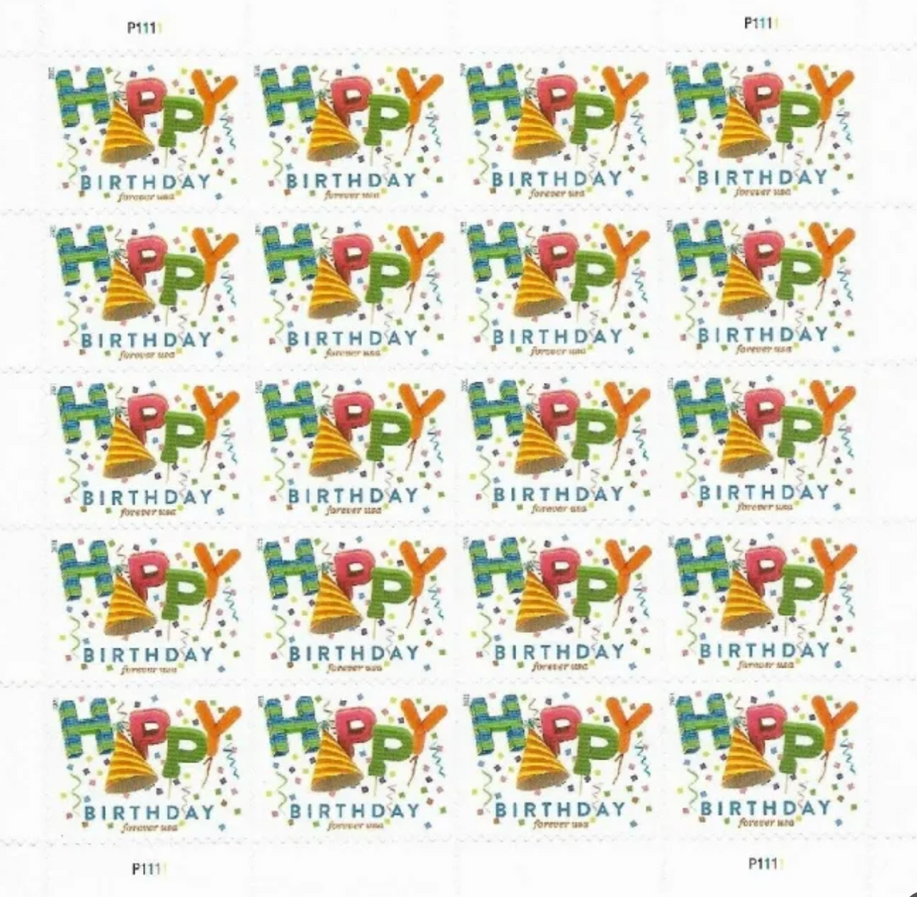 Happy Birthday Forever Postage Stamps