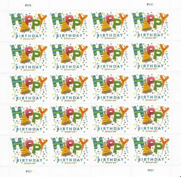 Happy Birthday Forever Postage Stamps