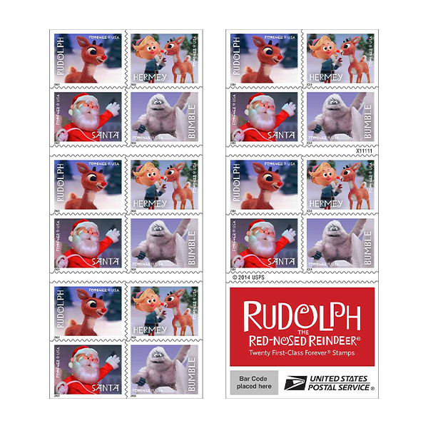 Rudolph the Red-Nosed Reindeer Forever Postage Stamps