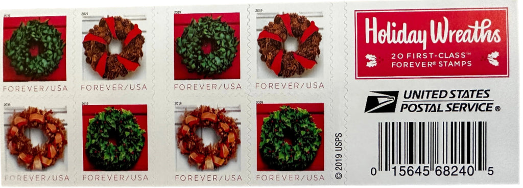 Holiday Wreath Forever Postage Stamps