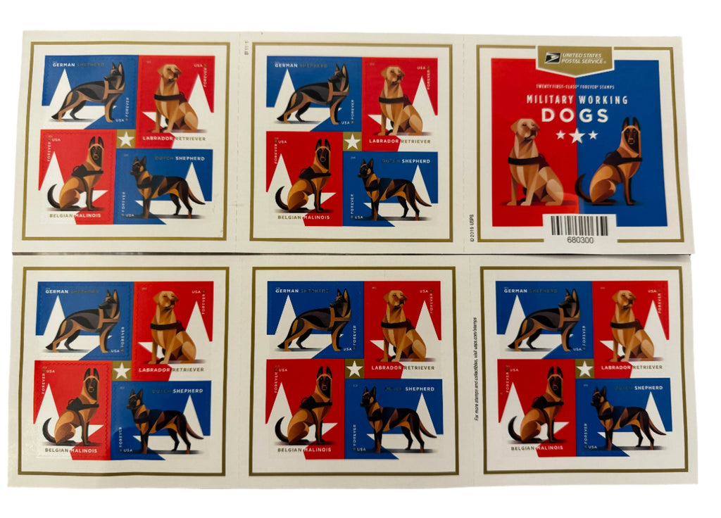 Military Working Dogs Forever Postage Stamps