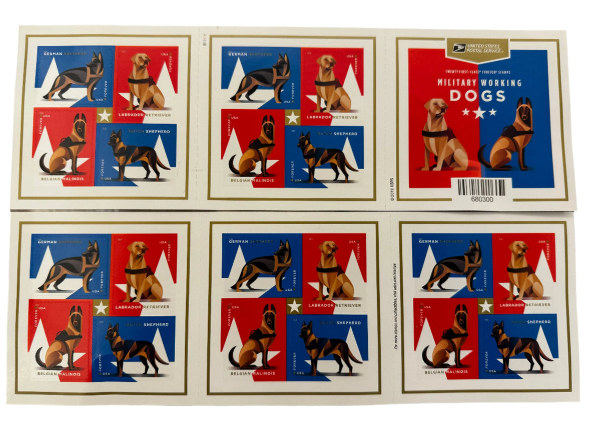 Military Working Dogs Forever Postage Stamps