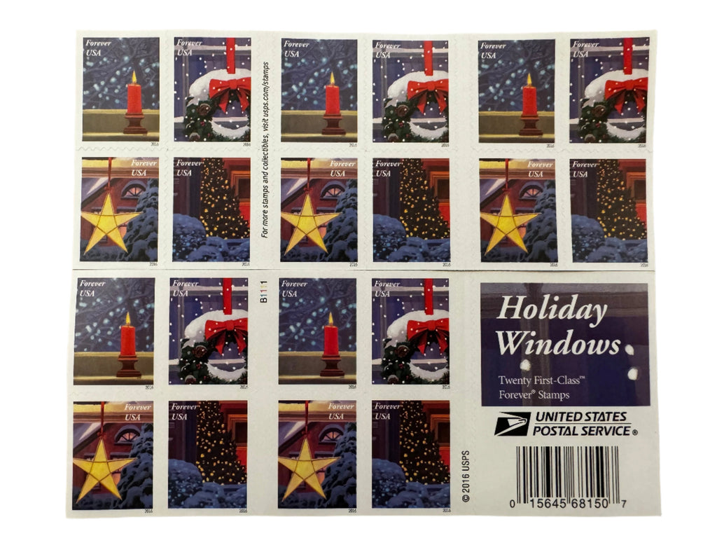 Holiday Windows Forever Postage Stamps